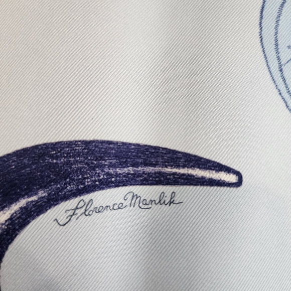 NIB Hermès Nous Sommes Inseparables Scarf 90 Blue - Picture 8 of 10